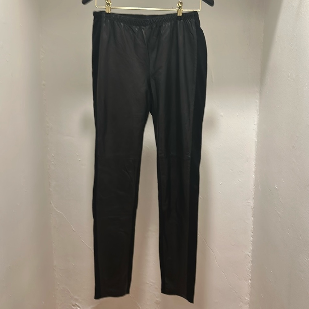 Rezrekshn by Esther Chen black leather leggings